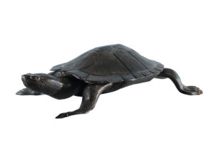 Cooter Turtle Aluminum Statue with Realistic Crawling Pose 38" x 26" x 8"H