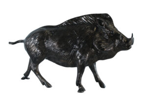 Aluminum Wild Boar Razorback Statue Detailed Rustic Animal Statue 46 x 12 x 30"H