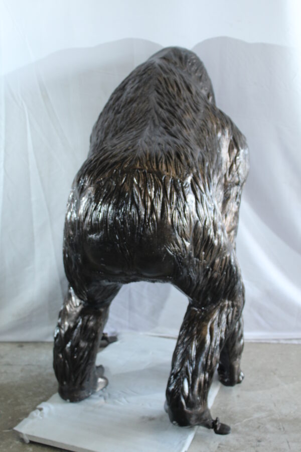 Giant Aluminum Gorilla Statue in Powerful Walking Stance 43" x 36" x 49"H - Image 3
