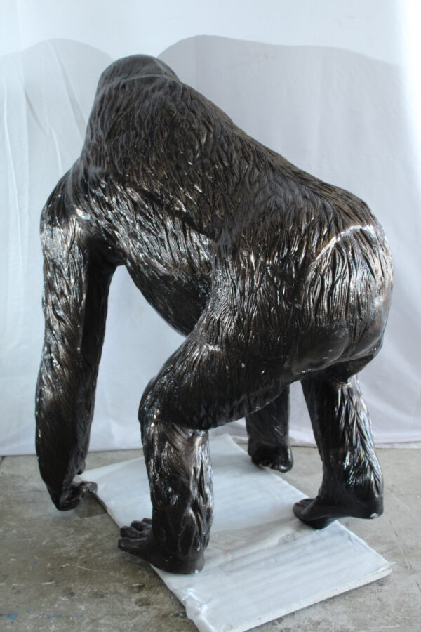 Giant Aluminum Gorilla Statue in Powerful Walking Stance 43" x 36" x 49"H - Image 4