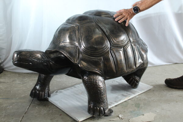 Giant Walking Tortoise Aluminum Statue for Garden or Décor 49" x 30" x 32"H - Image 2