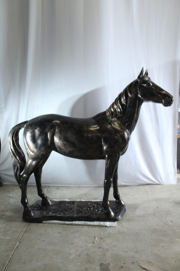 Majestic Aluminum Horse Statue Life Size Decorative Art 76" x 19" x 67"H - Image 3