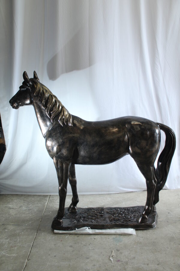 Majestic Aluminum Horse Statue Life Size Decorative Art 76" x 19" x 67"H - Image 7
