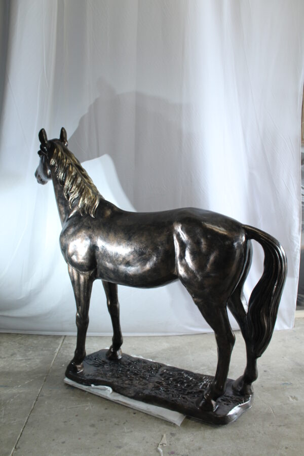 Majestic Aluminum Horse Statue Life Size Decorative Art 76" x 19" x 67"H - Image 8