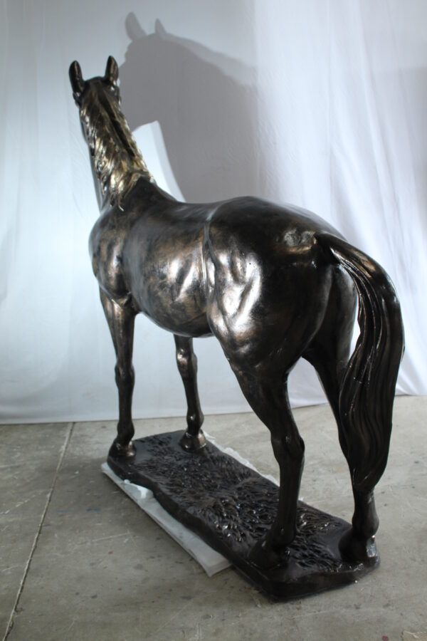 Majestic Aluminum Horse Statue Life Size Decorative Art 76" x 19" x 67"H - Image 9