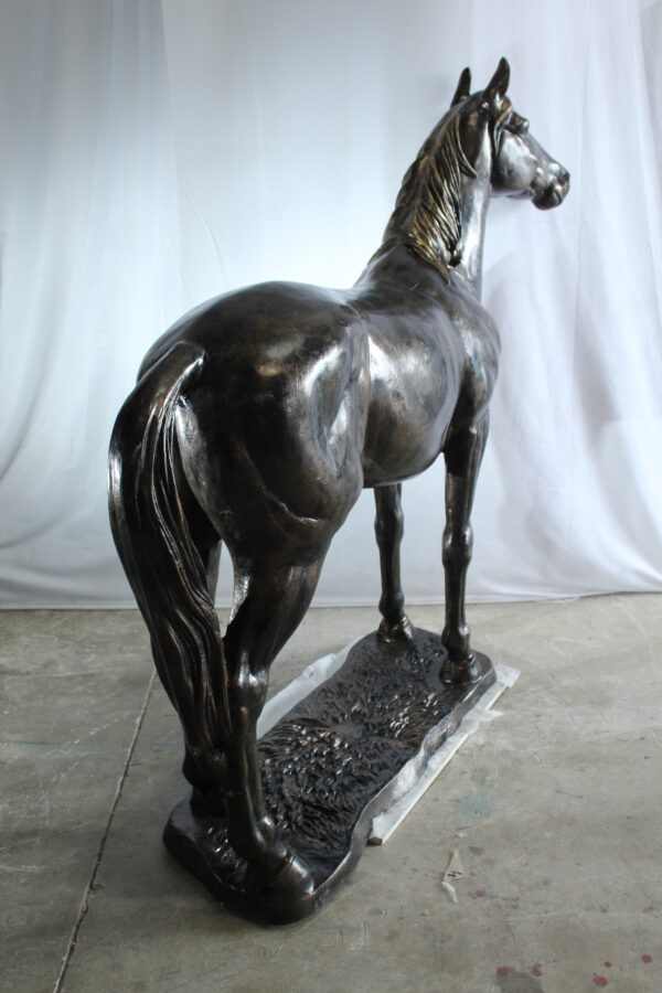 Majestic Aluminum Horse Statue Life Size Decorative Art 76" x 19" x 67"H - Image 10