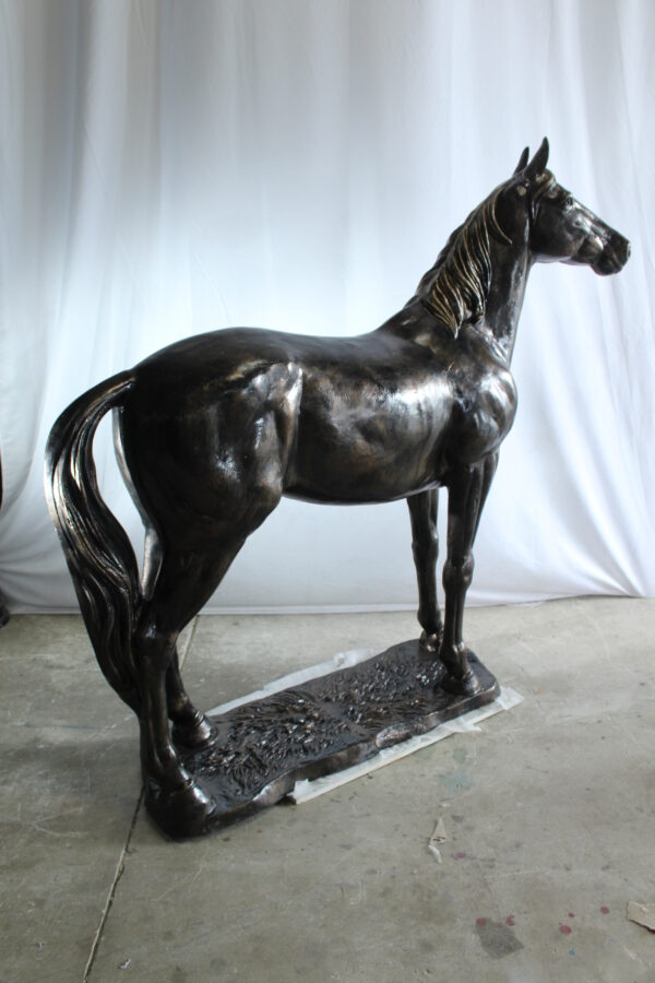 Majestic Aluminum Horse Statue Life Size Decorative Art 76" x 19" x 67"H - Image 11