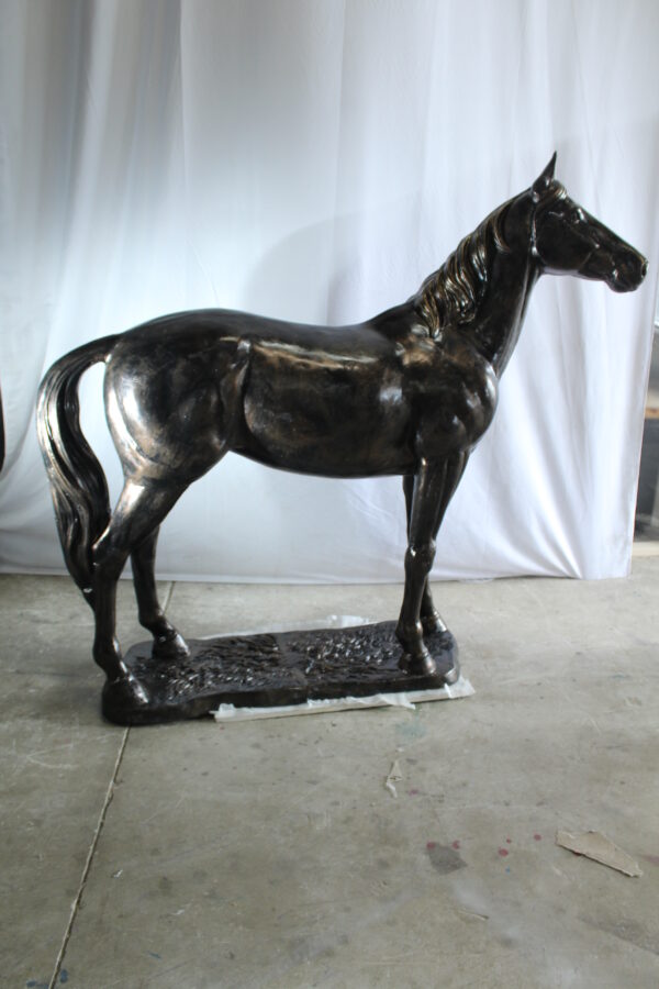 Majestic Aluminum Horse Statue Life Size Decorative Art 76" x 19" x 67"H - Image 12