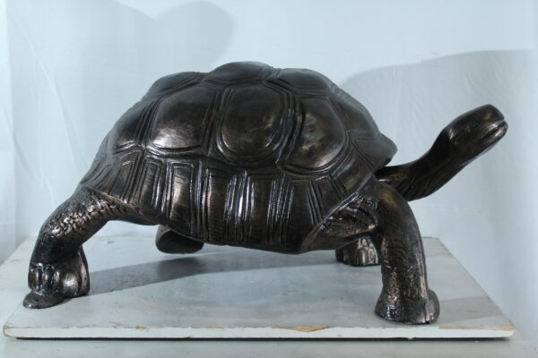 Large Aluminum Tortoise Statue with Detailed Shell and Legs 35" x 18" x 18"H - Image 8