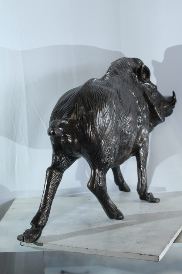Aluminum Wild Boar Razorback Statue Detailed Rustic Animal Statue 46 x 12 x 30"H - Image 9