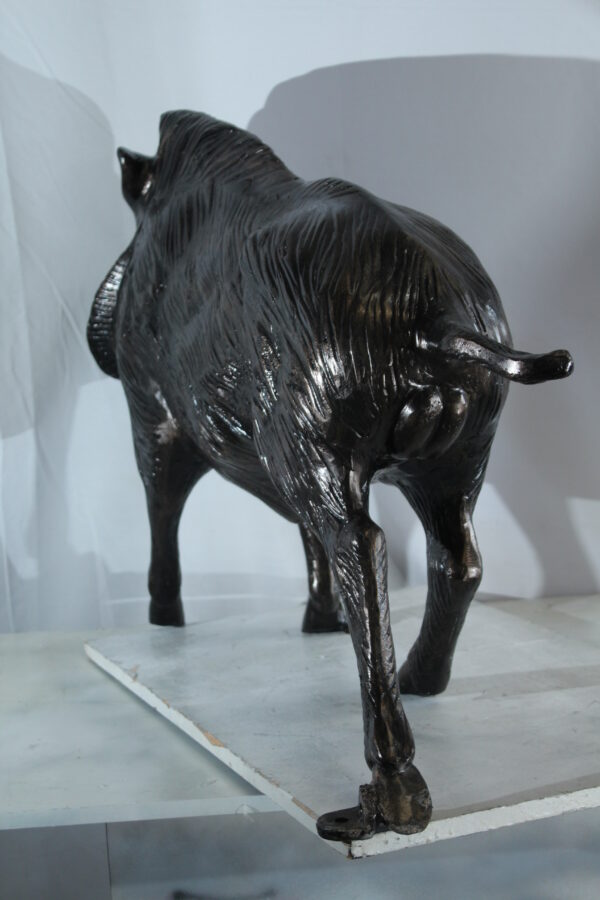Aluminum Wild Boar Razorback Statue Detailed Rustic Animal Statue 46 x 12 x 30"H - Image 10