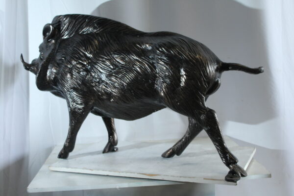 Aluminum Wild Boar Razorback Statue Detailed Rustic Animal Statue 46 x 12 x 30"H - Image 11