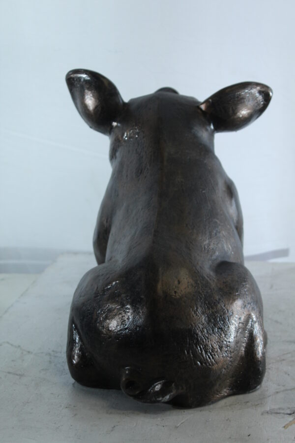 Playful Pig Sitting Statue Aluminum Animal Décor 42" x 14" x 15"H - Image 8