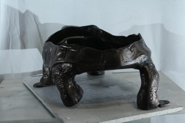 Large Turtle Planter Aluminum Statue with Textured Finish 35" x 19" x 12"H - Image 8