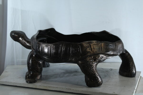 Large Turtle Planter Aluminum Statue with Textured Finish 35" x 19" x 12"H - Image 9