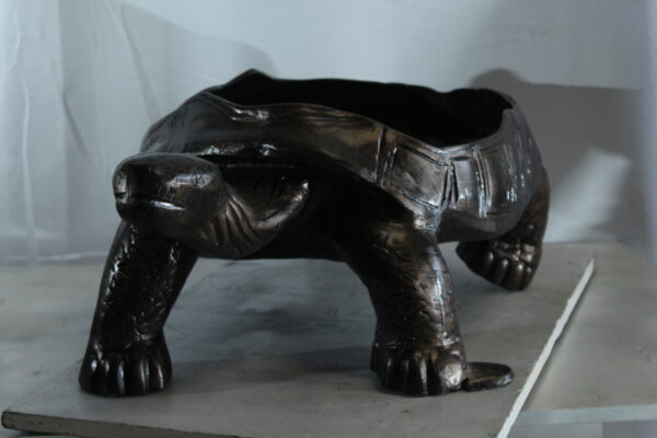 Large Turtle Planter Aluminum Statue with Textured Finish 35" x 19" x 12"H - Image 11