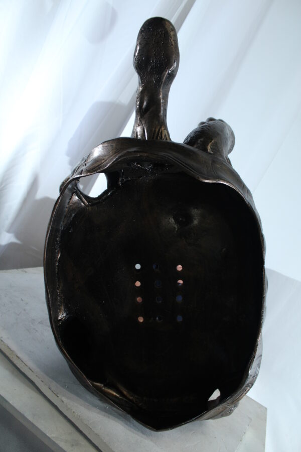 Large Turtle Planter Aluminum Statue with Textured Finish 35" x 19" x 12"H - Image 12