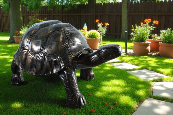 Giant Walking Tortoise Aluminum Statue for Garden or Décor 49" x 30" x 32"H - Image 7