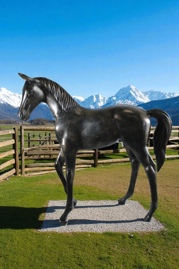 Life Size Aluminum Arabian Colt Horse Statue for Decoration 50" x 15" x 52"H - Image 9